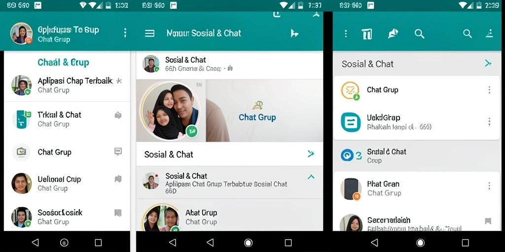 Antarmuka aplikasi Chat Grup 66D yang menarik dan mudah digunakan.