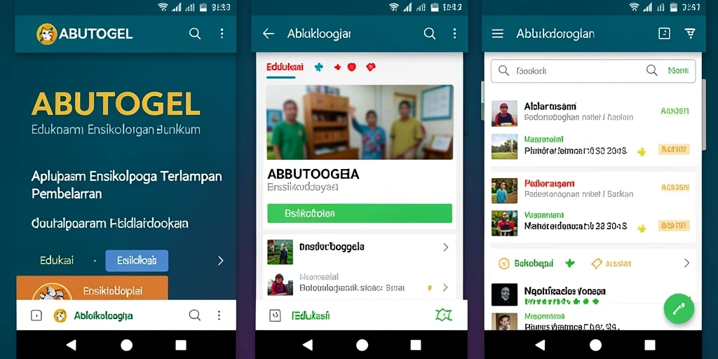 Tampilan antarmuka aplikasi ABUTOGEL yang menarik dan informatif.