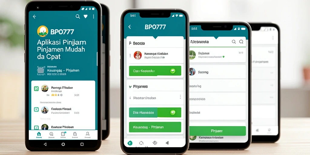 Tampilan antarmuka pengguna BPO777 yang simpel dan informatif.