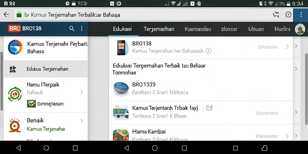 Antarmuka BRO138 menampilkan fungsi Kamus Terjemahan yang mudah digunakan.