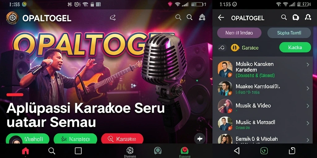 Screenshot antarmuka aplikasi OPALTOGEL yang menarik untuk karaoke.