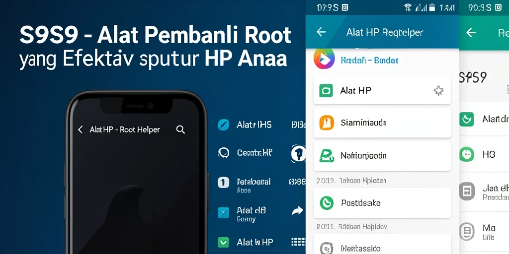 Tampilan antarmuka S9S9 yang mudah digunakan untuk proses rooting.