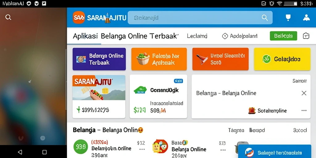 Antarmuka aplikasi SARANAJITU yang menarik dan mudah digunakan.
