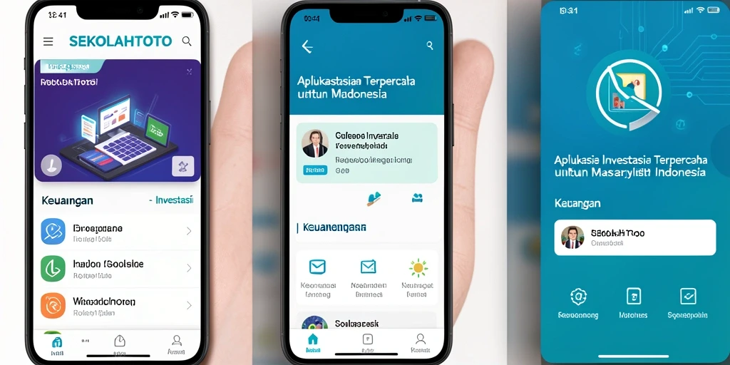 Tampilan antarmuka SEKOLAHTOTO yang modern dan intuitif untuk investasi.